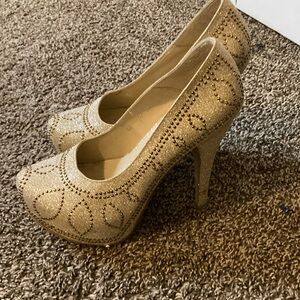 gold heels